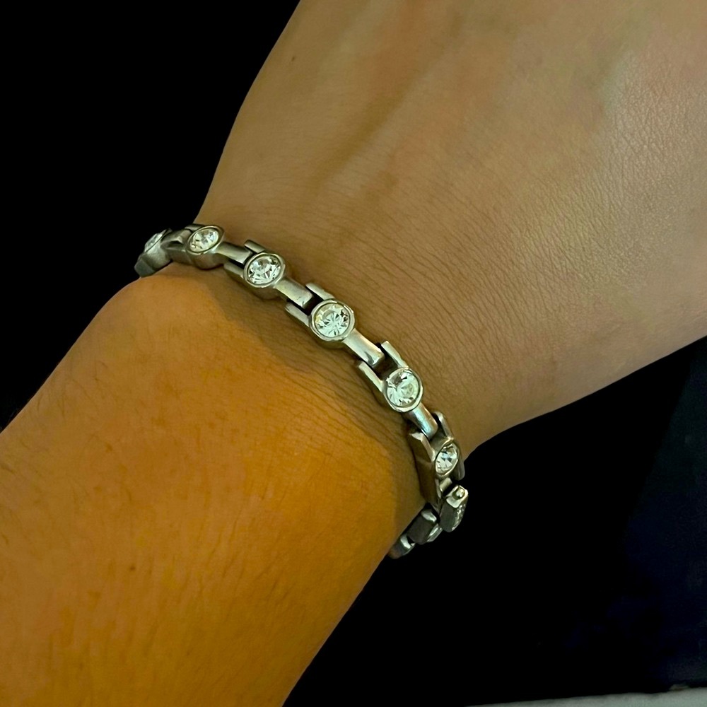 Beautiful Silver Diamond Chain Bracelet